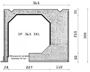 Produktabbildung: Rolladenkästen Typ SP 365 SKL