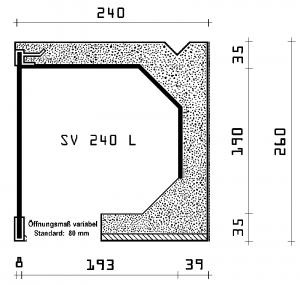 Produktabbildung: Rolladenkästen Typ SV 240 L