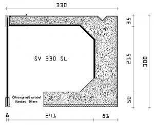 Produktabbildung: Rolladenkästen Typ SV 330 SL