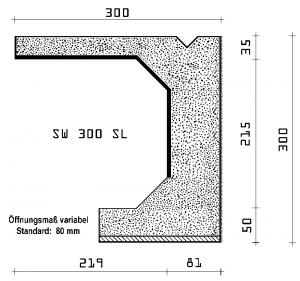 Produktabbildung: Rolladenkästen Typ SW 300 SL